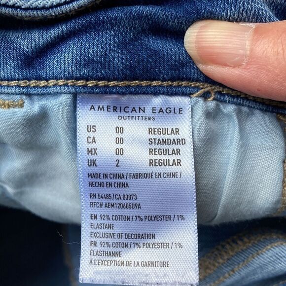 American Eagle Super Stretch Hi-Rise Jegging Crop Jeans Size 00 - Picture 12 of 13